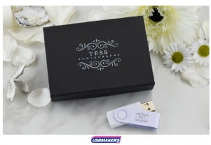 Black Magnetic Flip USB Gift Box 1