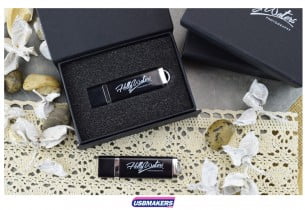 Black Magnetic Flip USB Gift Box 2