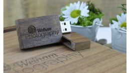 Wooden Block USB Drive - Dark Wood