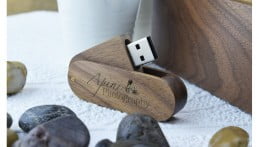 Wooden Twister USB Drive - Dark Wood