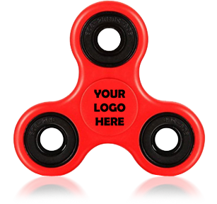 Red Logo Printed Fidget Spinners