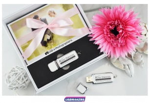 White Magnetic Photo Print USB Gift Box USB Makers