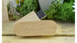 Wooden Twister USB Drive - Light Wood 1