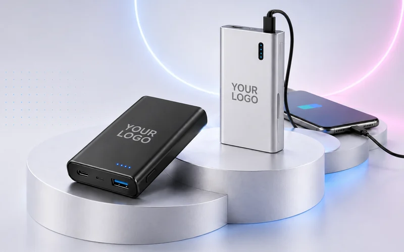 Branded power banks printed with your logo