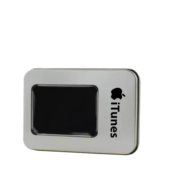 Small Metal USB Tin With Window with your branding
