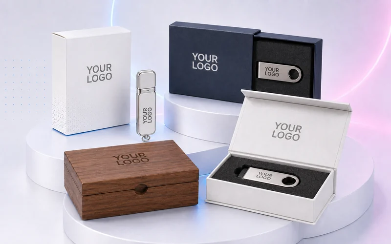 Branded USB packaging and presentation boxes