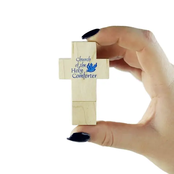 Wooden Cross USB view 3