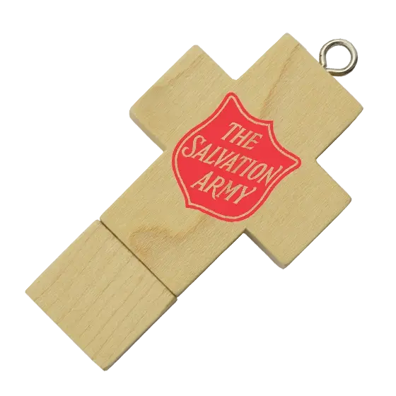 Wooden Cross USB with your branding