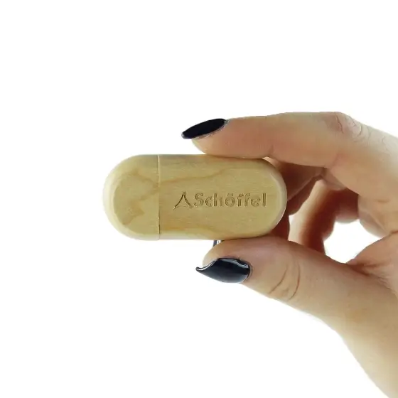 Wooden Pebble USB view 3