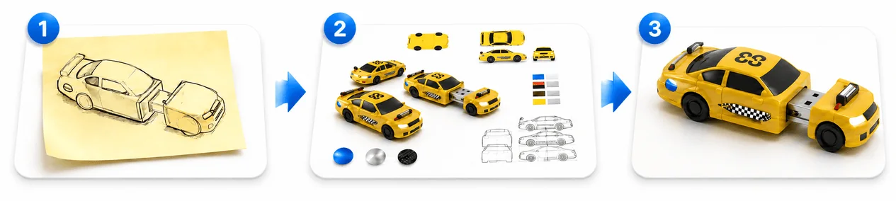 Examples of custom PVC USB stick projects