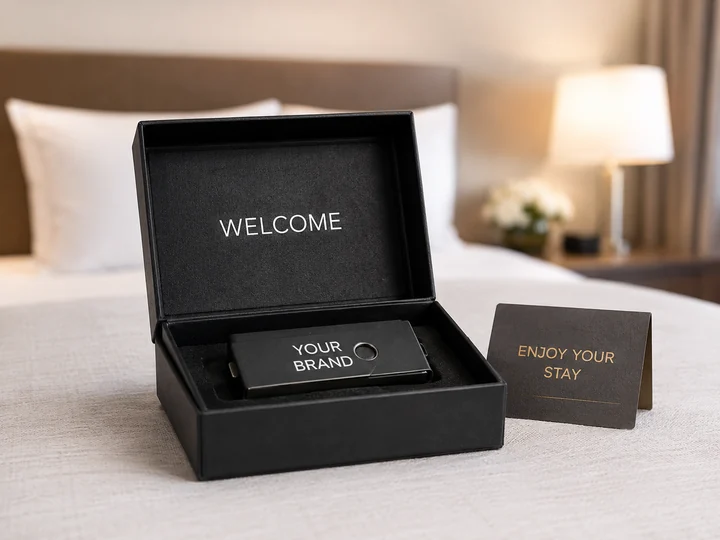 Branded USB sticks and tech gifts for hotels and hospitality