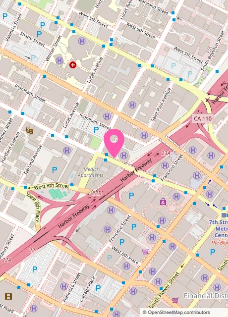 Map showing the USB Makers US office in Los Angeles