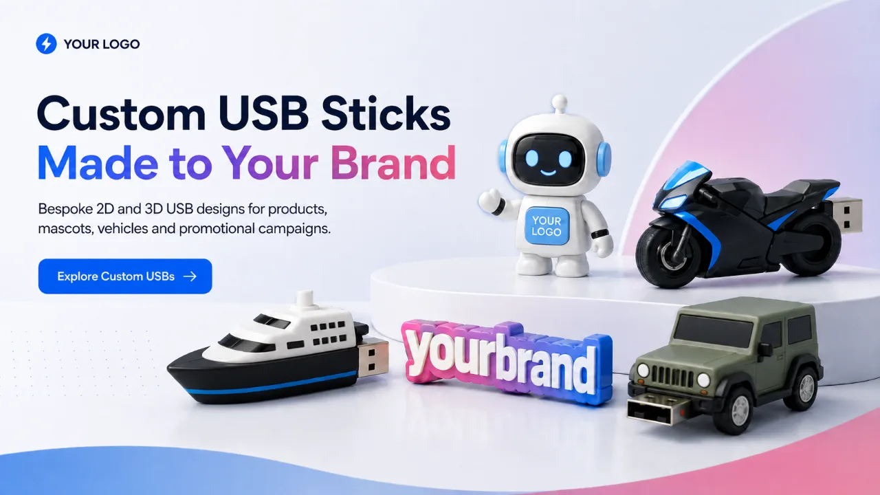 Custom USB Sticks Made to Your Brand - Explore Custom USBs